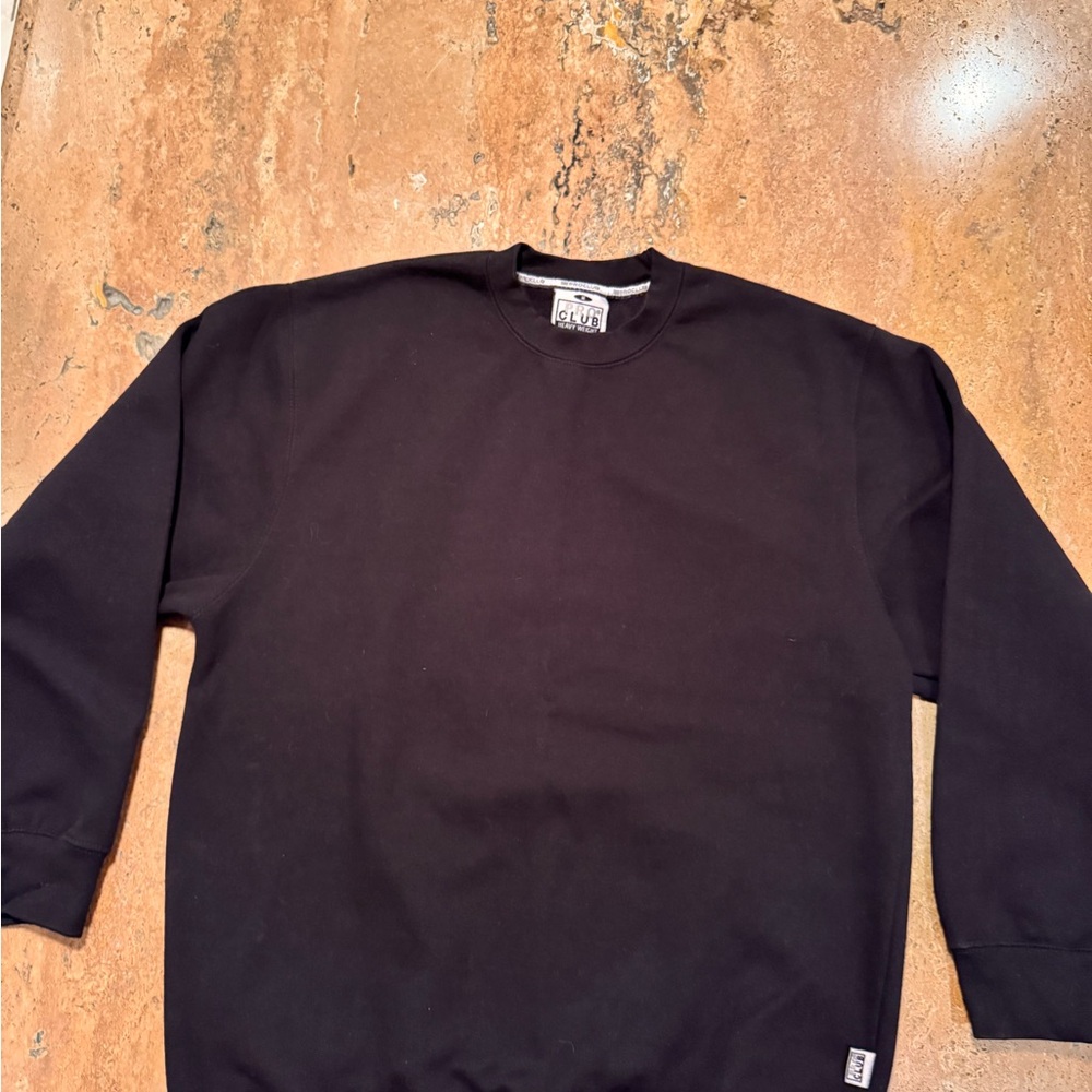 Pro Club Heavy Weight Classic Black Crewneck Sweater Mens M